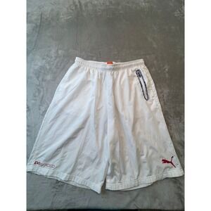Puma evoSPEED Shorts Mens Large White Athletic Soccer Training Gym